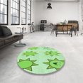 thumbnail image 4 of Ahgly Tapis d'Intérieur Lavable en Machine Carré Vert Clair, 5 Pieds Carré, 4 of 7