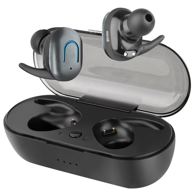 Maxell 199899 Bass 13 True Wireless Bluetooth Earbuds, Silver