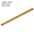 thumbnail image 2 of Unique Bargains FFC FPC Cable 0.3mm Pitch 31 Pin 150mm Flexible Flat Ribbon Cable for LCD Screen, 2 of 5