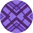 thumbnail image 1 of Ahgly Tapis Rond Lavable en Machine Intérieur Transitionnel Violet Vif, 4 Pieds Rond, 1 of 7
