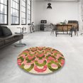 thumbnail image 4 of Ahgly Company Tapis d'Intérieur Lavables en Machine, Carrés Transitionnels Rouge Châtaignier, Carrés de 5', 4 of 7