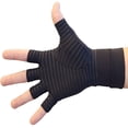 thumbnail image 4 of 1 Pair Copper Arthritis Gloves Copper Compression Arthritis Gloves Finger Less Sports Gloves, 4 of 8