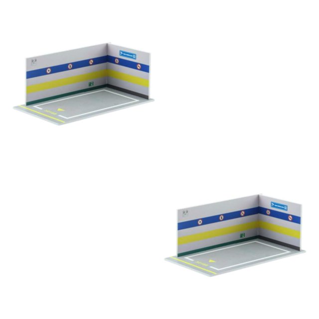 Baohd 1 32 Parking Lot Model Car Diecast Garage for Diorama Collection Background Impressive and Lifelike Type 32188 2Set
