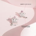 thumbnail image 4 of Crown & Star CZ Dangle Kids / Girls Earrings Screw Back - Sterling Silver, 4 of 7
