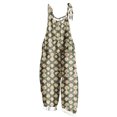 thumbnail image 3 of QATAINLAV Combinaisons en Coton et Lin pour Femmes Tenues d'Été de Plage Sans Manches Bretelles Ajustables Imprimé Bohème Barboteuses Amples Jambes Larges Grenouillère Pantalon avec Poches Multicolore XXXXXL Vente Hebdomadaire, 3 of 6
