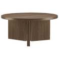 thumbnail image 1 of Bouclair Round Walnut Coffee Table, 1 of 5
