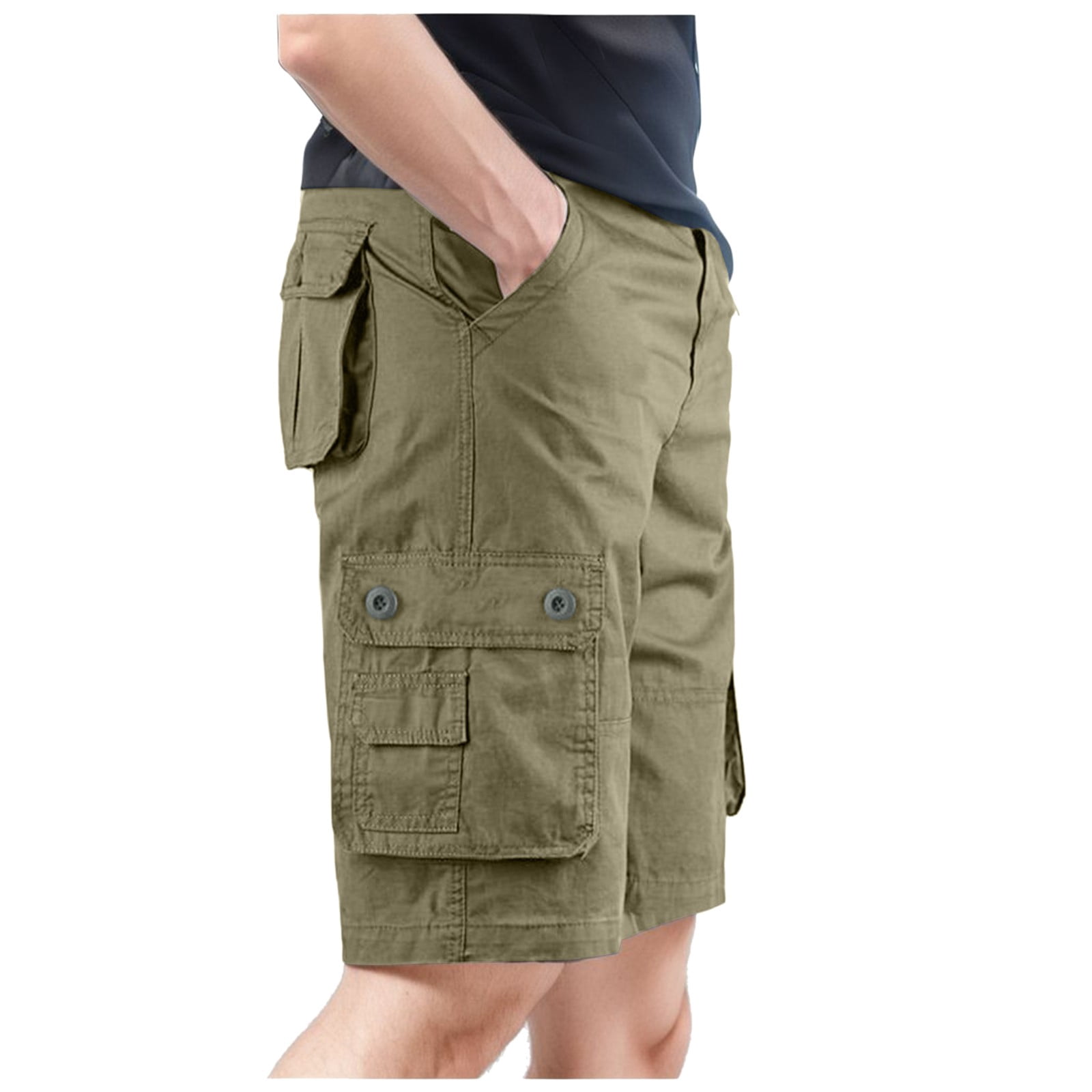 Solid Men's Color with Young and Pants Multi Pocket and Fashion Men Cargo Pants with Pockets Relaxed Fit Summer Leisure Pants Overalls Cargo Pants for Men Men's Pants