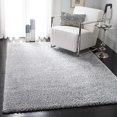 thumbnail image 1 of Safavieh August Shag Collection AUG900G Solid 1.2-inch Thick Area Rug, 3' x 3' Square, Silver, 1 of 1