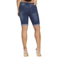 thumbnail image 4 of VIP Jeans Juniors Ripped Distressed Denim Bermuda Shorts, Size 3, 4 of 10