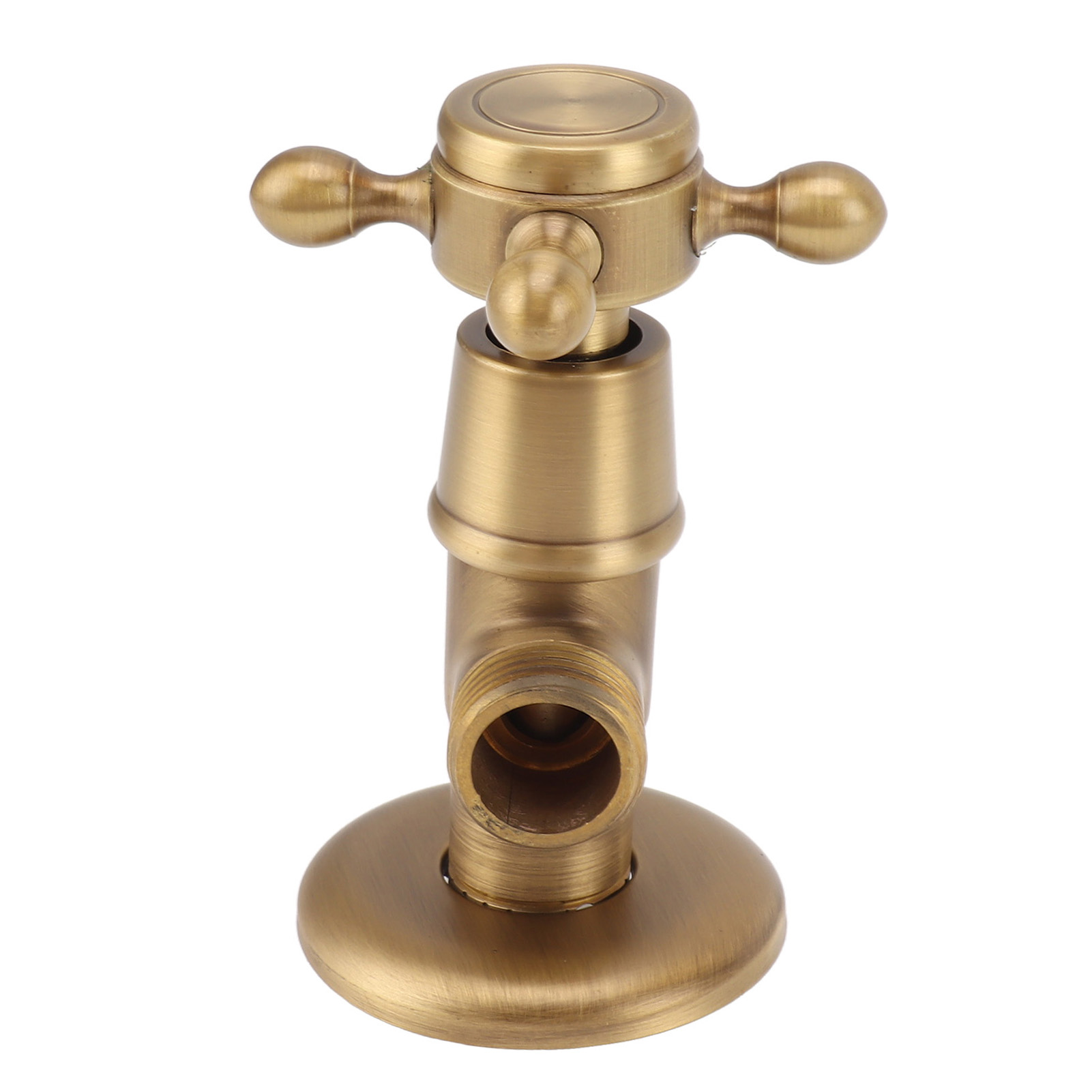 Valve d'Arrêt d'Angle, Pièces de Robinet en Laiton Massif pour Raccord de Plomberie Froide et Chaude