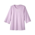 thumbnail image 1 of Women’s Open Back Adaptive Embroidered Neckline Design Top for Seniors, 1 of 1