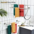 thumbnail image 3 of KOKOSIRI Bath Towel Holders Brushed Nickel Bathroom Rack 24-Inch Double Towel Bars Rails for Garage Kitchen Stainless Steel B5009BR-L24, 3 of 7
