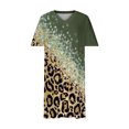 thumbnail image 5 of Robes Grande Taille pour Femmes Robe Grande Taille pour Femmes Col en V Été Décontractée Robes d'Été Poche Genou Manches Courtes avec Poches en Liquidation, 5 of 5