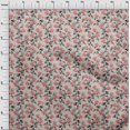 thumbnail image 4 of oneOone Tissu Popeline de Coton Rouge Clair Floral Rétro Matériel de Robe Tissu Imprimé Tissu au Mètre 42 Pouces de Large, 4 of 5