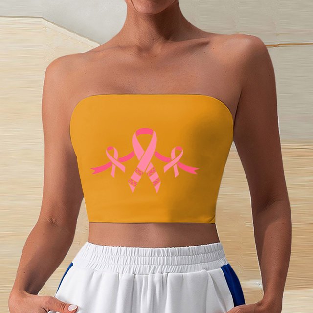 Tube Tops, Womens Printed Strapless Yoga Exercise Chest Wrap Pullover