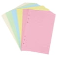 thumbnail image 1 of A5 Colorful 6-Hole Punched Ruled Refills Inserts for Organizer Binder, 5-Color Loose Leaf Planner Filler Paper,50 Sheets, 1 of 7