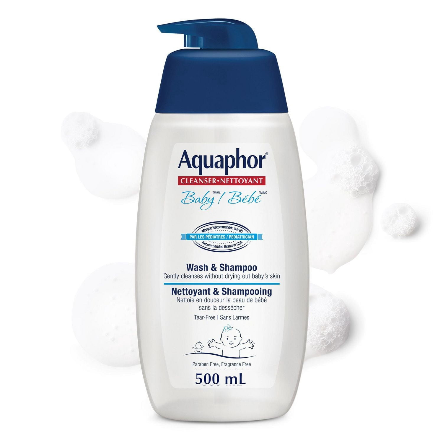 Aquaphor Baby Wash & Shampoo, Tear Free, Fragrance Free