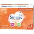 thumbnail image 1 of Similac Sensitive, Non-GMO Lactose Sensitivity Baby Formula, Infant Formula, 0+ Months, 12x385mL Concentrated Liquid Cans, 1 of 8