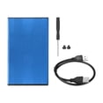 thumbnail image 2 of HDD Enclosure 2.5in 2TB Capacity 480Mbps Transfer Rate Aluminum Alloy With USB2.0 Transmission, Mobile Hard Disk Box High Speed HDD Case External Storage, For , Vista, 2 of 8