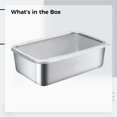 thumbnail image 5 of Stainless Steel Food Container with Lid, 8.7x5.7x2.5" Stackable Meal Prep Box, Leakproof Airtight Storage Box for Fridge, Oven-Safe Storage Container, 5 of 5