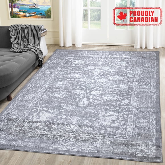 A2Z Santorini 6076 Luxury Flower Faded Soft Dining Room Area Rug Tapis Carpet (3x5 4x6 5x7 5x8 7x9 8x10)