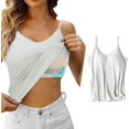thumbnail image 2 of HNMKIU Work Out Tank Tops Women Shelf Bra Camisoles Adjustable Spaghetti Strap Tank Tops Basic Layer, 2 of 4