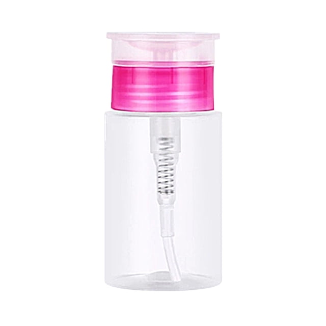 MVRLSH Storage Containers Push Down Empty Lockable Dispenser Bottle For Alcohol Nail Polish Remover & Makeup Remover