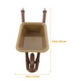 thumbnail image 2 of AMERTEER Plastic Cart Models Miniature Toy Shopping Lawnmower Wheelbarrow Child Brown, 2 of 8