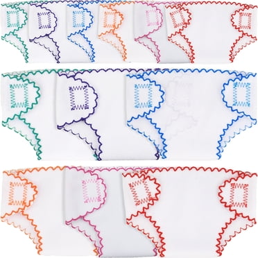 12Pcs Doll Diapers Baby Doll Diapers Doll Underwear for 16-18 Inch Dolls