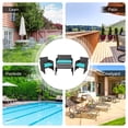 thumbnail image 4 of Costway Ensemble de Mobilier de Patio en Rotin 8 Pcs Chaise, Sofa et Table avec Coussins Turquoise, 4 of 10