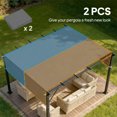 thumbnail image 4 of Outsunny 2 Pcs Auvent de Pergola 16 x 4 Pi, Protection UV pour Pergola, Gris Foncé, 4 of 10