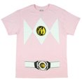 thumbnail image 1 of Power Rangers T-Shirt Rose à Manches Courtes pour Homme (Petit), 1 of 1