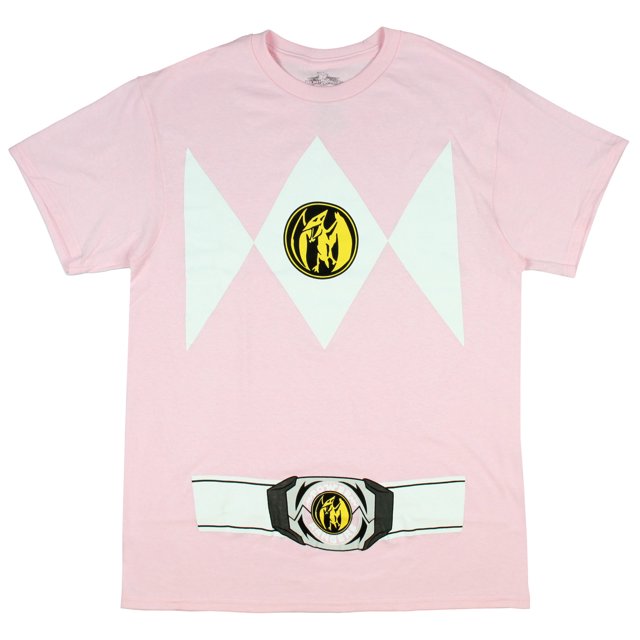 Power Rangers T-Shirt Rose à Manches Courtes pour Homme (Petit)