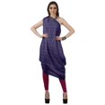 thumbnail image 1 of Moomaya Robe Kurti à une Épaule Imprimée pour Femme, Sans Manches, à Col Bénitier, Style Bohème, Tenue de Soirée de Designer, 1 of 7