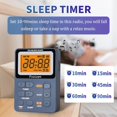 thumbnail image 4 of Portable Radio AM FM, Rechargeable Pocket Radio with Best Reception Digital Tuning, MP3, Stereo Earphone, Large LCD Screen, TF Card Socket, Transistor Radio for Jogging/Gym/Camping (Grey), 4 of 6