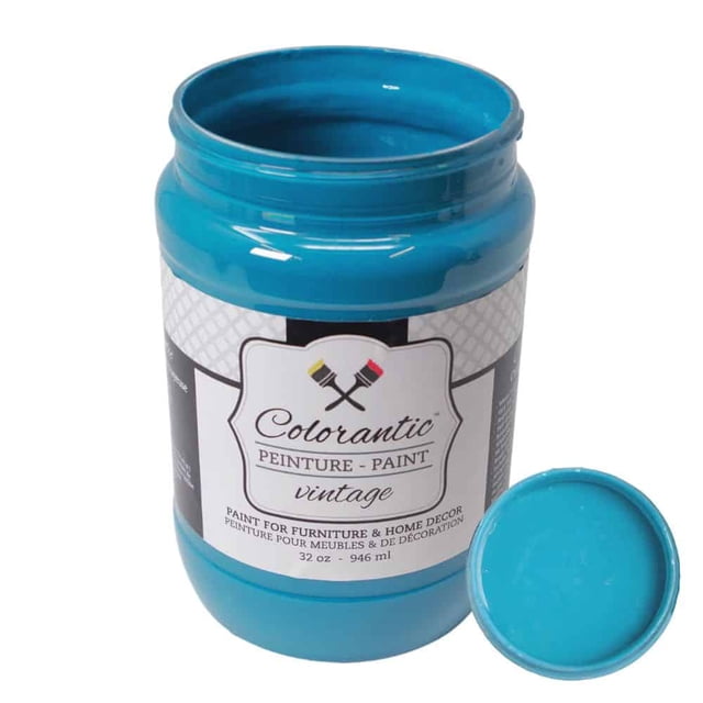 Colorantic | MERMAID Chalk Paint Based for Furniture DIY - TURQUOISE DARK BLUE - 32 oz