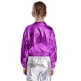 thumbnail image 4 of Doomiva Ensemble de Performance Jazz Moderne pour Garçons et Filles Vêtements de Danse de Rue Hip Hop 2 Pcs Violet 14, 4 of 5
