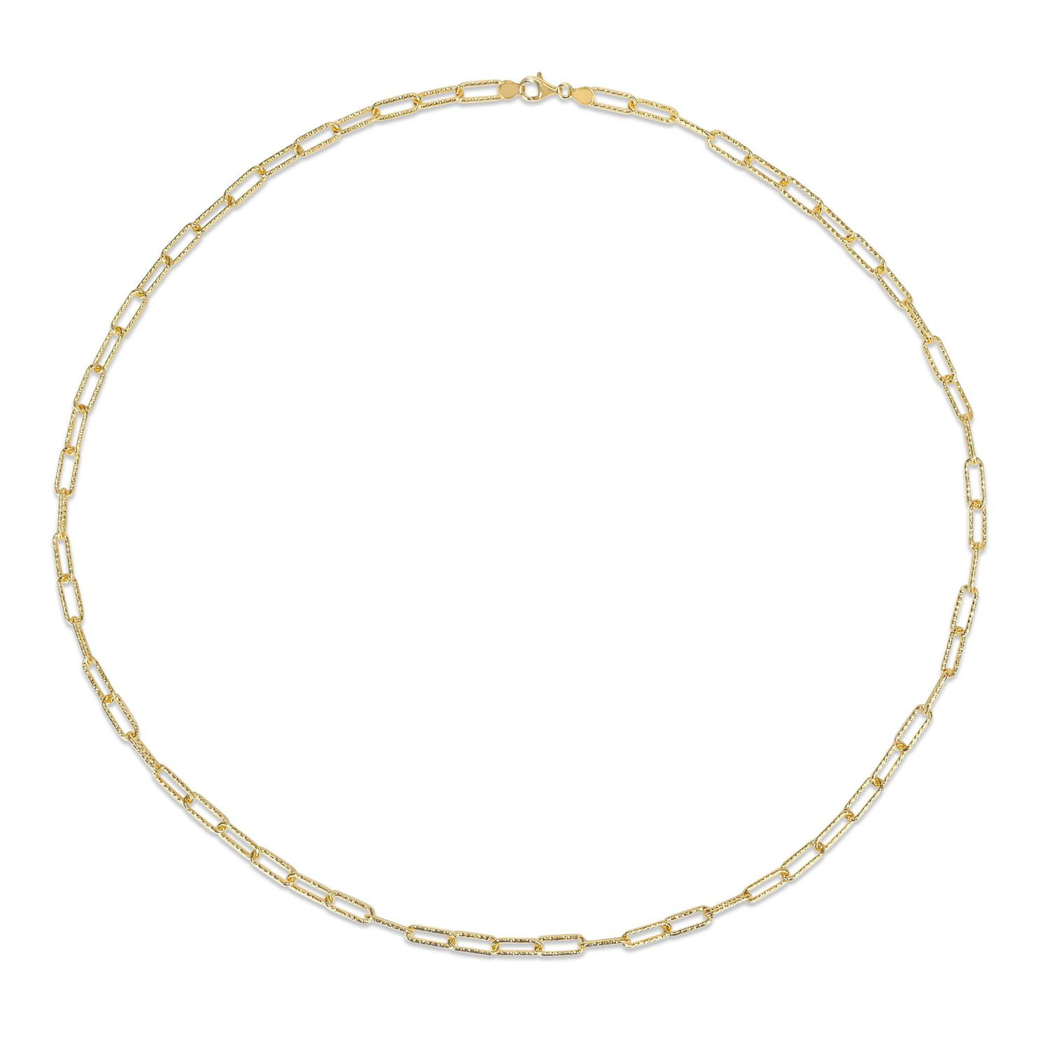 Collier trombone de Miabella en argent sterling plaqué or jaune 18K
