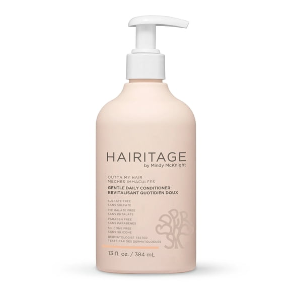 Hairitage Outta My Hair Gentle Daily Conditioner, Hydrating and Detangling, with Jojoba Oil, 384ml, pump dispenser