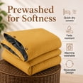thumbnail image 4 of Swift Home Reversible Ultra Soft Solid Duvet Cover Set with Decorative Button Closure, Queen, Mustar, 4 of 6
