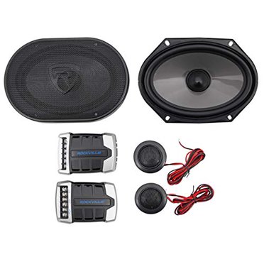 Pair Rockville RV68.2C 6x8 / 5x7" Component Speakers+6x8" Coaxial 3-Way Speakers