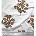 thumbnail image 1 of Soimoi Tissu Satin Modal Feuilles & Floral Imprimé 1 Yard 42 Pouces de Large, 1 of 3