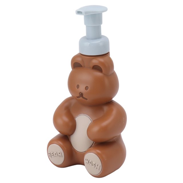 Cute Liquid Dispenser Bottle, Refillable Shampoo Lotion Pump Empty Bottle Dispensers Cute Cartoon Bear Liquid Containers For Bathroom Kitchen