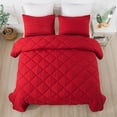 thumbnail image 2 of JML 3 Pieces Red King Comforter Set, Soft Microfiber Bedding Set With 1 Comforter and 2 Pillow Cases Suit for All Seasons, 2 of 8