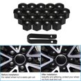 thumbnail image 1 of 20pcs Universal 21mm Wheel Nut Covers Plating Lug Nut Caps Screw Protector Black, 1 of 5