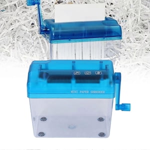 A6 Mini Déchiqueteuse de papier, Déchicateuse de document manuel, StripCut Machine à déchiqueter le papier, bureau HandCrank Outil de cutter en papier, pour bureau, école, maison