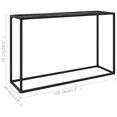 thumbnail image 4 of vidaXL Console Table Black 120x35x75 cm Tempered Glass, 4 of 4