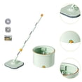 thumbnail image 4 of jifeng Mop and Bucket Set Water Separator Adjustable Stainless Steel Handle Microfiber Mops Flat Mop Bucket for Kitchen Green, 4 of 8