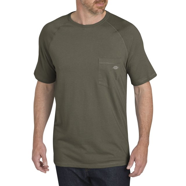 Dickies Mens Temp-iQ Performance Cooling T-Shirt, XXT, Moss Green