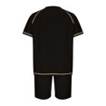 thumbnail image 3 of Birdeem Ensembles pour Hommes Chemise et Shorts Mode Décontractée Couleur Unie Blouses Courtes Col Rond Ensembles, 3 of 10